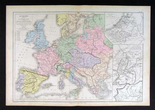 1882 drioux map euorpe - drioux, 1715