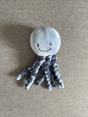 Doudou pieuvre poulpe bleu