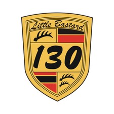 Sticker plastifié JAMES DEAN Little Bastard 130 - Spyder 550 - 8cm x 6,5cm