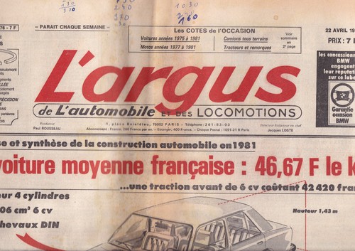 Argus 2776 voiture - l'argus,