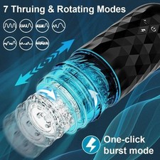 Masturbateur Homme Automatique Rotatif Piston Électrique Sextoy Haut de Gamme Fr