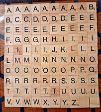 100 Scrabble Letter Tiles