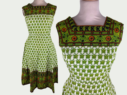 Robe verte vintage années - verte,