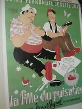 CINEMA  Affiche- LA FILLE DU PUISATIER - DUBOUT - Marcel Pagnol - FERNANDEL-1989