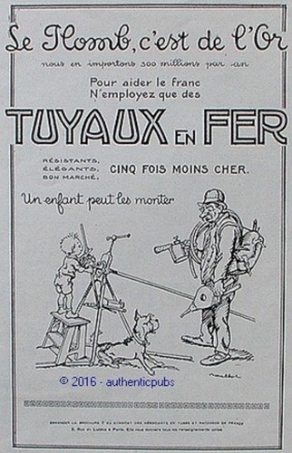 Publicite tuyaux fer enfant - fer,