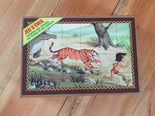 BOÎTE DE 20 CUBES EN BOIS PUZZLE MOWGLI WALT DISNEY JEU ÉVEIL FORMES COULEURS  