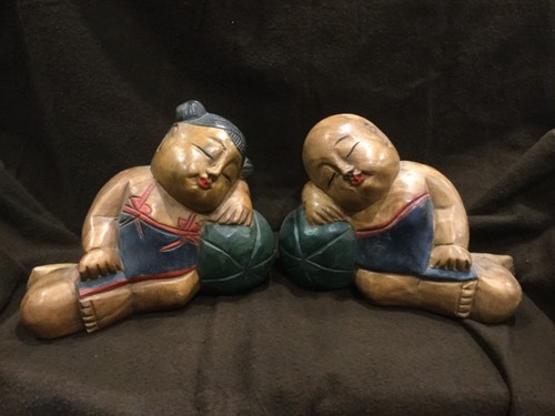 Vintage asian hand - vintage, carved