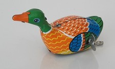 JOUET - CANARD MECANIQUE VINTAGE EN TOLE