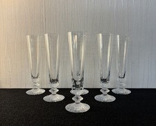 Lot 6 flûtes clair mille nuit cristal de Baccarat (prix des 6)