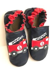 NEW Robeez No. 5 Fire Engine Leather Soft Sole Shoes Sz 5-6 years / 13.5-1 