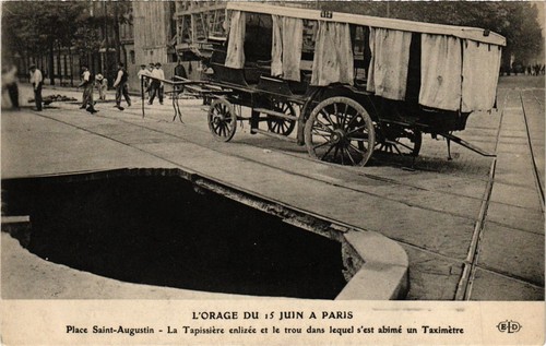 Cpa orage juin a - 15, paris