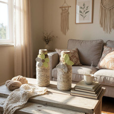 vases déco  "fleur" et "papillon"- décorés à la main