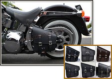 Motorcycle leather solo bag  Softail Fatboy breakout Wildstar VN Dragstar Int