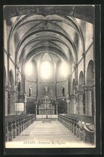 CPA Artaix, Intèrieur de l´Èglise 