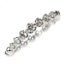 Bague diamant télescopique K18WG 0,50 ct taille 8 ~ taille unique - livraison...