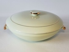 ?ancien légumier, soupière porcelaine de Salins Opaceline couleur verte pastel 