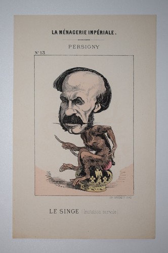 Persigny singe gravure - persigny,