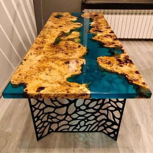 Table résine live edge - en,