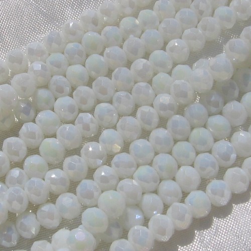 Lot perles 6x4mm facettes - perles,