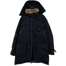 Marlboro Classics Coton Noir Mélange Parka Capuche Taille Ue 48 UK 20 US 18
