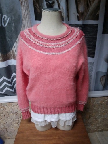 Superbe pull angora saumon - superbe,