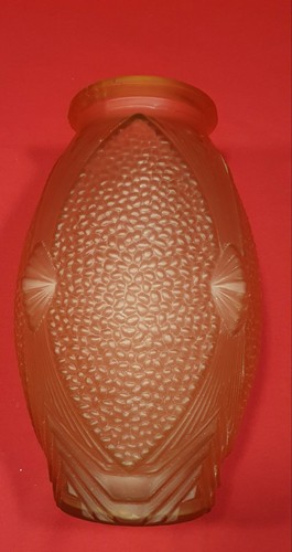 Vase art déco verre moulé