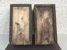 2 anciennes boîtes en bois / Couvercle à glissières / Boîtes / Rangement