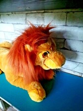 Peluche géante Simba Mufasa le roi lion marionnette Disney Disneyland vintage