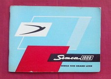 SIMCA 1000 et 1000 grand luxe