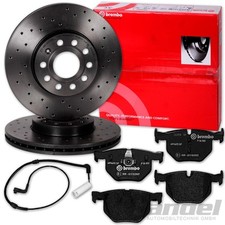 BREMBO Perforé Disques de Frein + Revêtements Arrière Convient pour BMW 5er E60