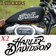2 stickers autocollant harley-davidson sportster skull iron pour réservoir moto.