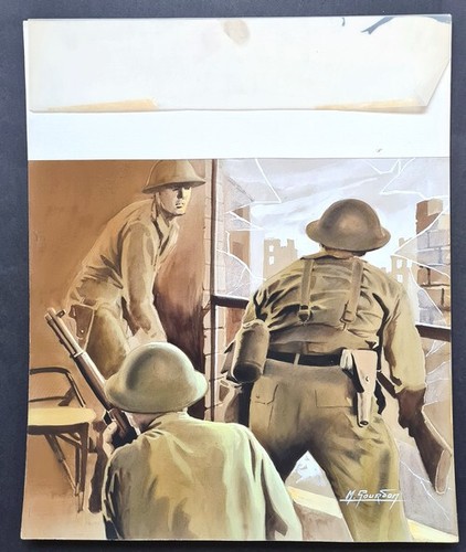 Rare gouache originale michel - gouache,