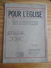 PARTITIONS POUR L EGLISE VIOLONCELLE ORGUE HARMONIUM  1927