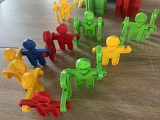 Vintage Jeux Anciens Bonhommes Encastrables Nathan 60 Pièces Années 80