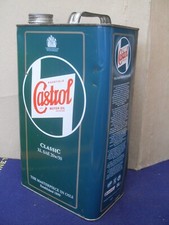 BIDON  HUILE ANCIEN  GARAGE  "  CASTROL  XL   SAE   20W-50   " 5L  ANNEES  80 90