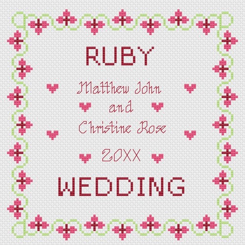 Point croix mariage - de,