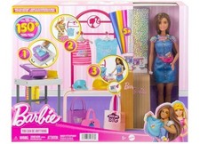 Barbie Coffret Boutique Créations avec Portant, Hauts, Chapeaux, Sacs À Main Et