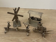 Personnages Métier Argent Massif Allemagne Hollande Personnage Miniature Poinçon