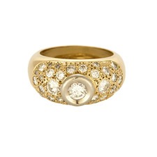 Bague jonc or jaune et or