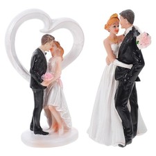 2 Pcs Bride Groom Figurine