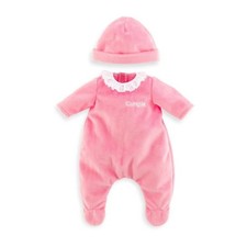 Pyjama Rose et Bonnet - COROLLE - Vetements - Pour Poupon 30cm - Des 18 mois