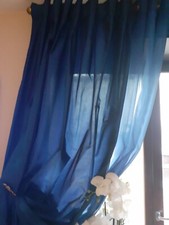 doubles rideaux taffetas bleu France