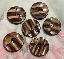 LOT 30 ANCIENS BOUTONS VAGUE 28 mm VERRE MIROIR CUIVRÉ # E0