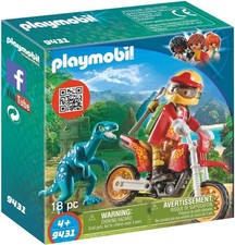 Playmobil 9431 Pilote de moto et raptor NEUF dinosaure T-rex tyrannosaure