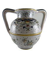 vase en faience decor floral
