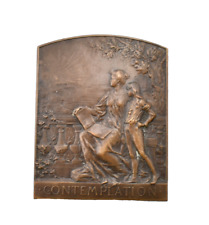 Plaque bronze Art nouveau