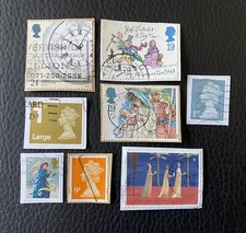 Lot de 8 timbres du Royaume-Uni années diverses United Kingdom Stamps A67