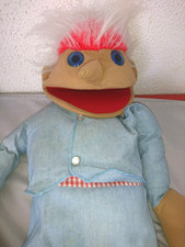 ANCIENNE GRANDE MARIONNETTE THEATRE VENTRILOQUE en TISSUS 1980