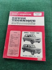 Revue Technique Automobile RTA N°3315 SIMCA TALBOT 1100, 1100 spécial, 1100 TI