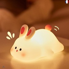 Veilleuse Enfant, Lapin Veilleuse Bébé Tactile, veilleuse enfant rechargeable P